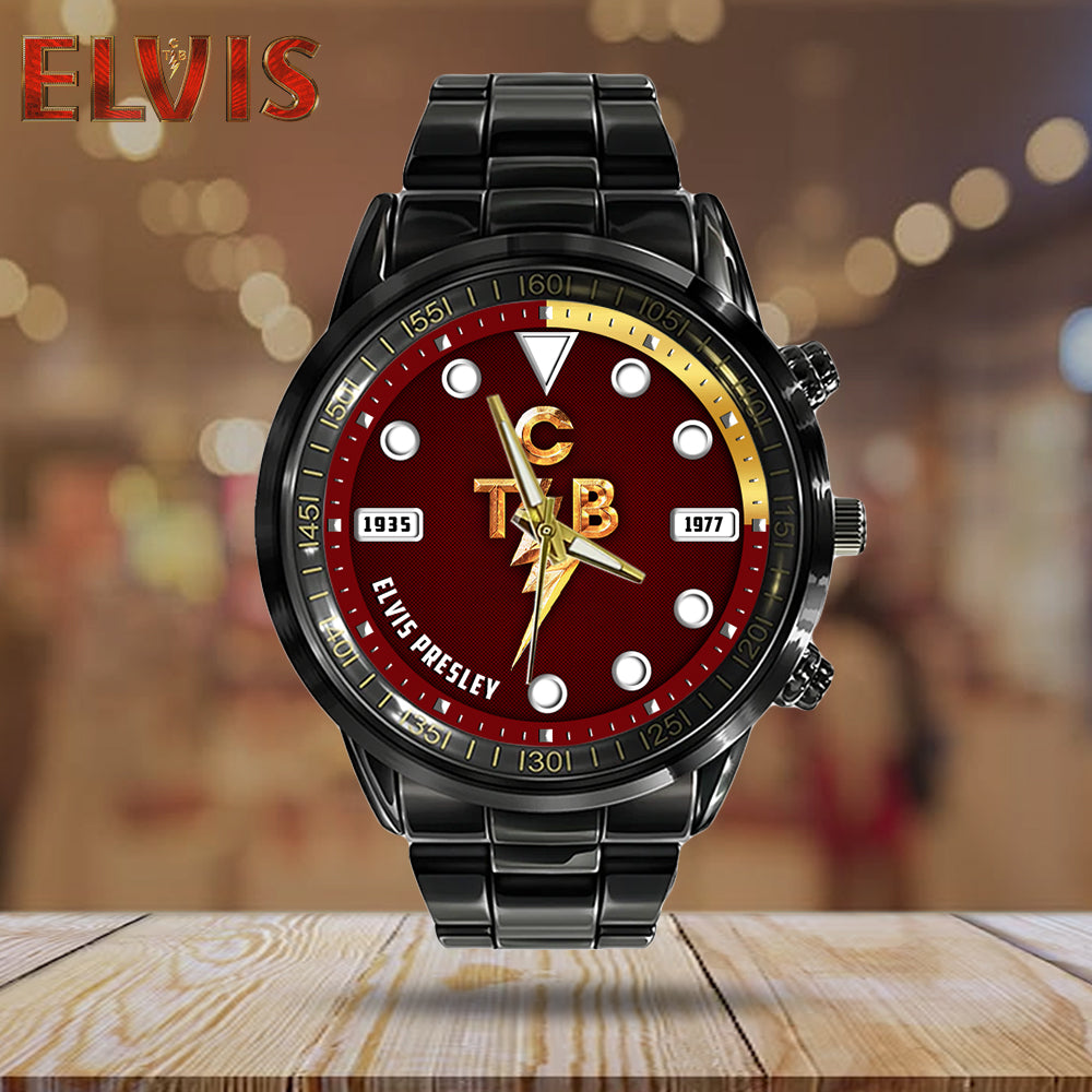 Elvis Presley Black Stainless Steel Watch – HOATT 5150