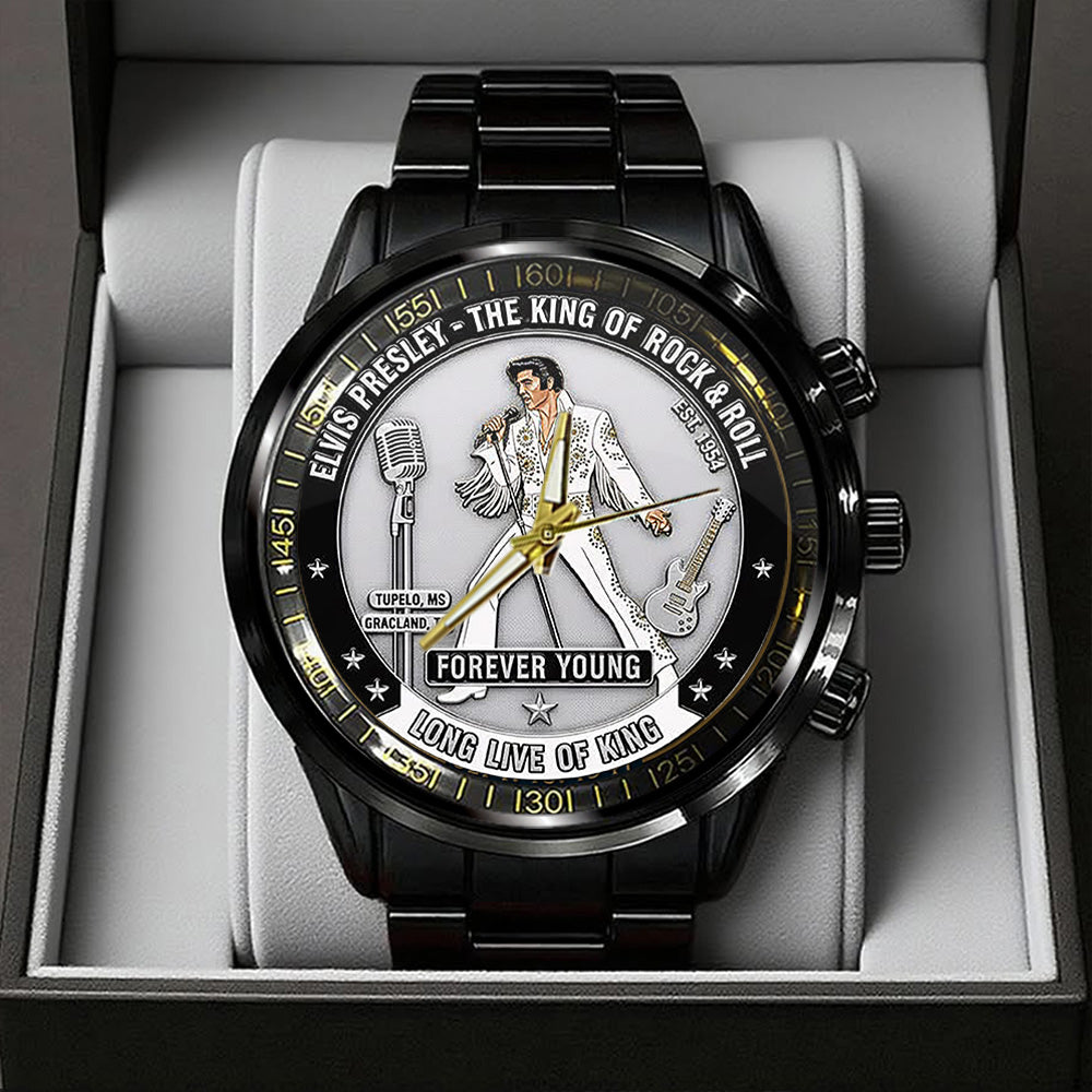 Elvis Presley Black Stainless Steel Watch – VANDH 2748