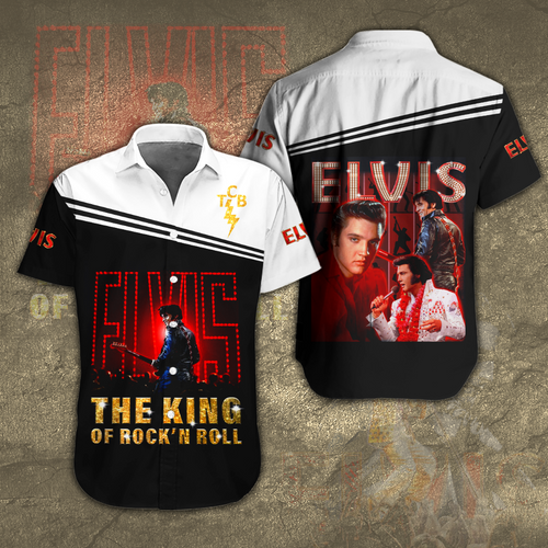 Elvis Presley Short Sleeve Button-Down Shirt – HOATT 1111