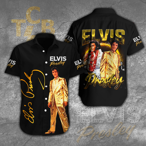 Elvis Presley Short Sleeve Button-Down Shirt – HOATT 1290