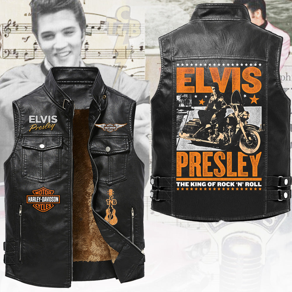 Elvis Presley Premium 2D Sleeveless Leather Vest – TANTN23336