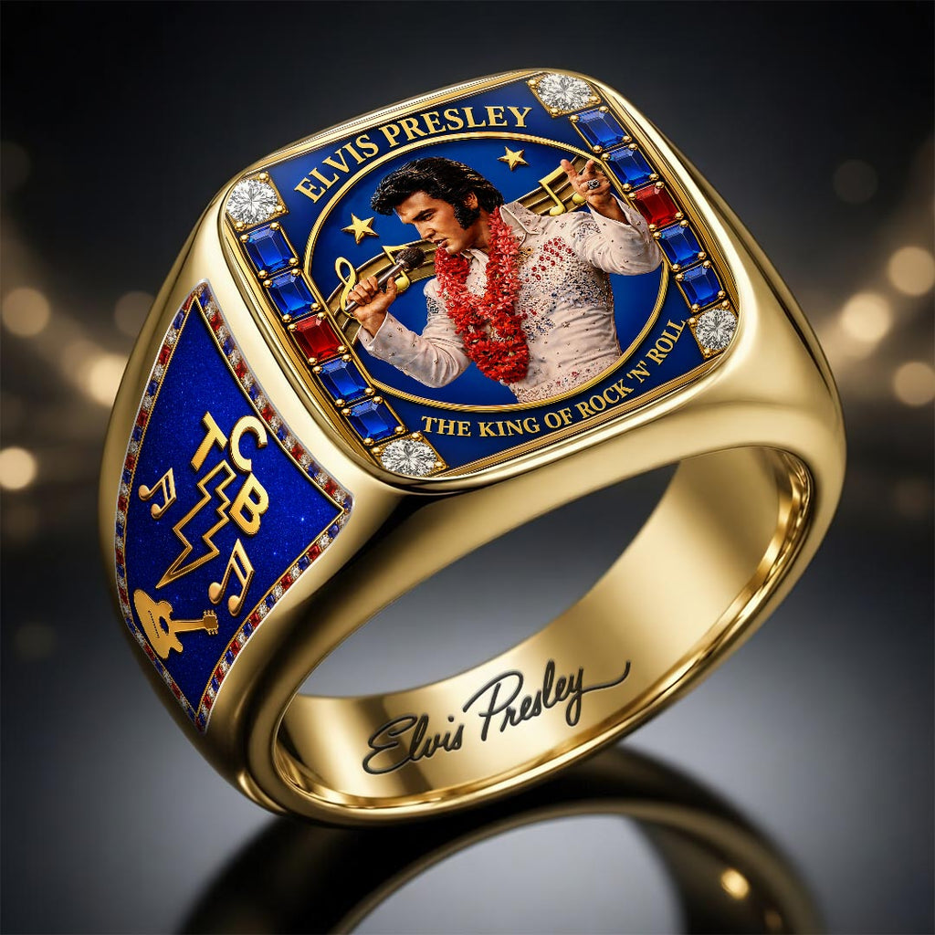 Elvis Presley 3D Engraved Ring – HOATT18260