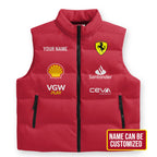 Personalized Scuderia Ferrari 3D Sleeveless Down Jacket – TMTHU1117