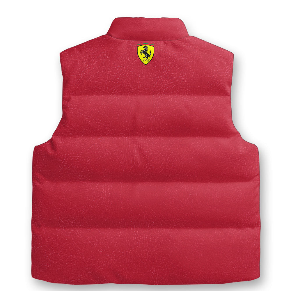 Personalized Scuderia Ferrari 3D Sleeveless Down Jacket – TMTHU1117