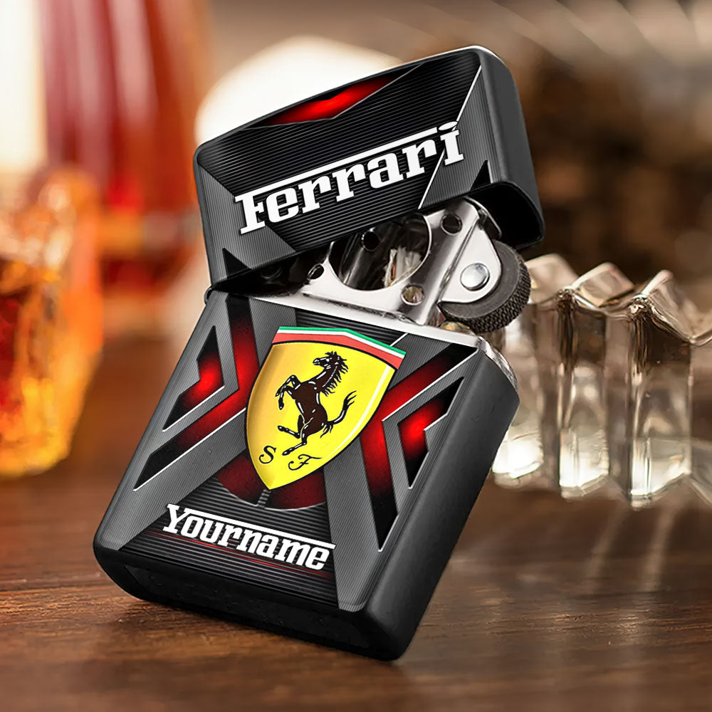 Personalized Scuderia Ferrari Zippo Lighter Case (No Insert) – TMTHU1069