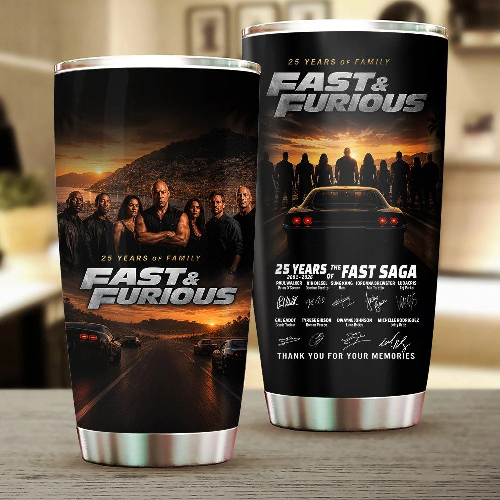 Fast & Furious 25th Anniversary Tumbler Cup – TANTN25140