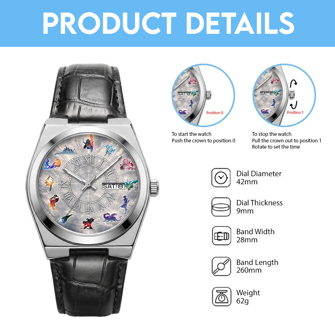 Final Fantasy Leather Alloy Watch – GNE7683
