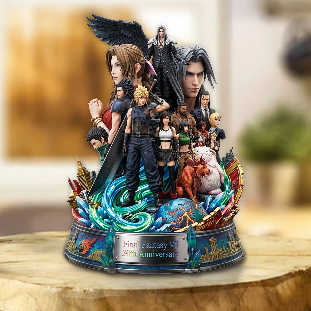 Final Fantasy VII 30th Anniversary Custom Shape Acrylic Plaque – TMTHU6860