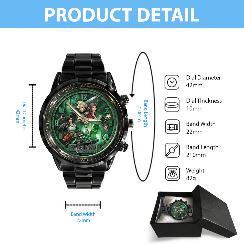Final Fantasy VII Remake Black Stainless Steel Watch – TMTHU6859