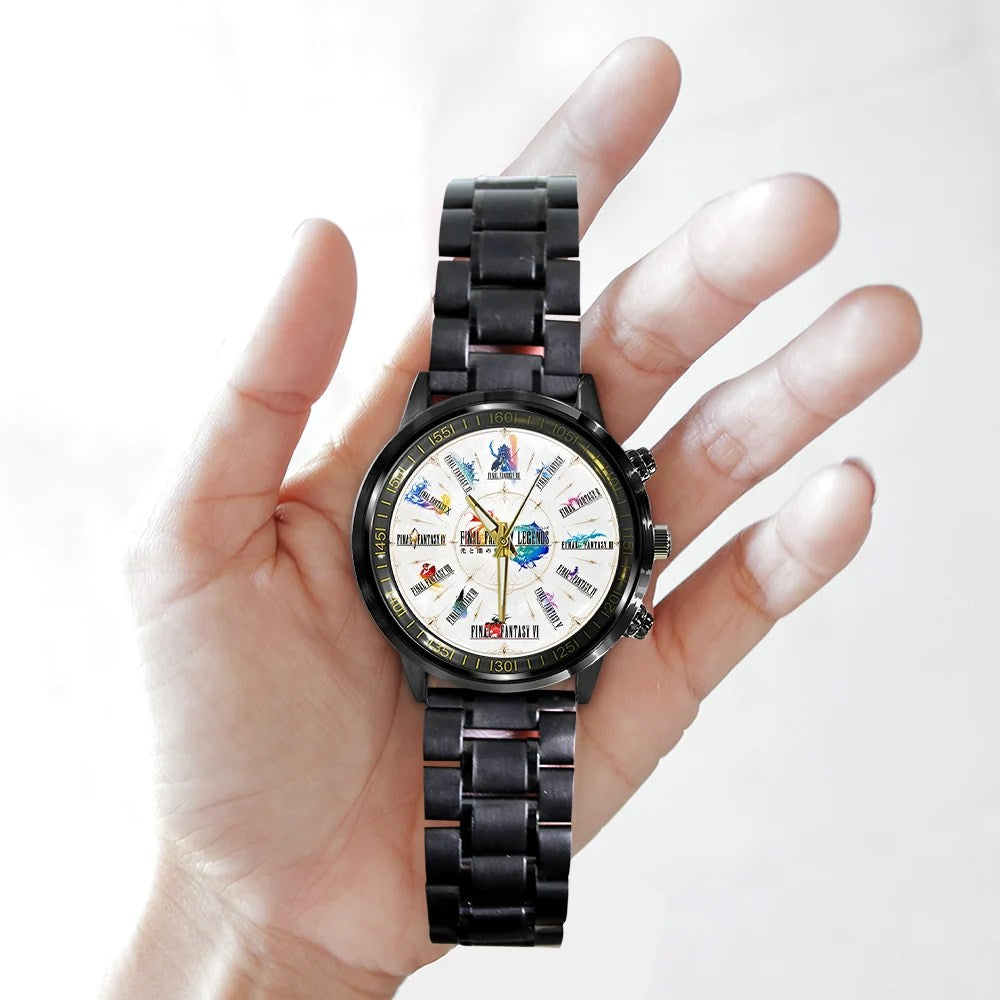 Final Fantasy Black Stainless Steel Watch – GNE9179