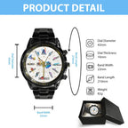 Final Fantasy Black Stainless Steel Watch – GNE9179