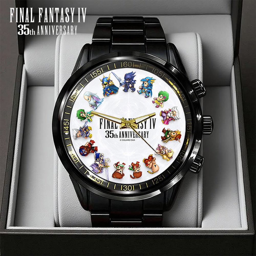 Final Fantasy IV 35th Anniversary Black Stainless Steel Watch – GNE7868