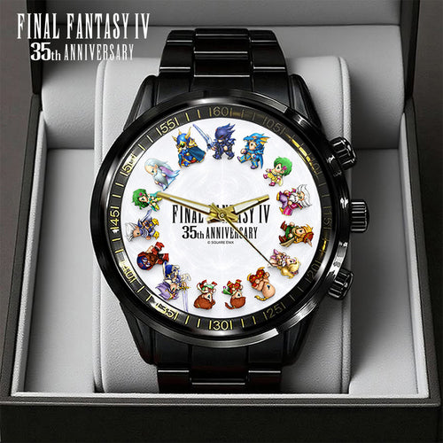 Final Fantasy IV 35th Anniversary Black Stainless Steel Watch – GNE7868