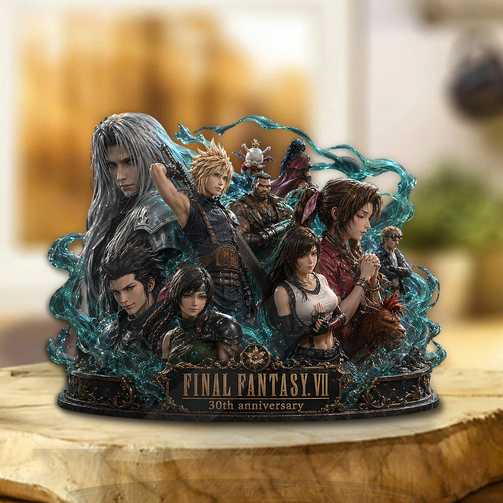 Final Fantasy VII 30th Anniversary Custom Shape Acrylic Plaque – GNE6546