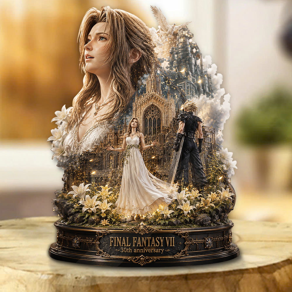 Final Fantasy VII 30th Anniversary Custom Shape Acrylic Plaque – GNE6984