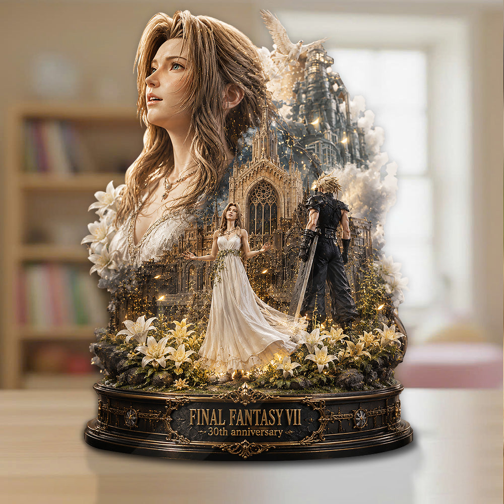 Final Fantasy VII 30th Anniversary Custom Shape Acrylic Plaque – GNE6984