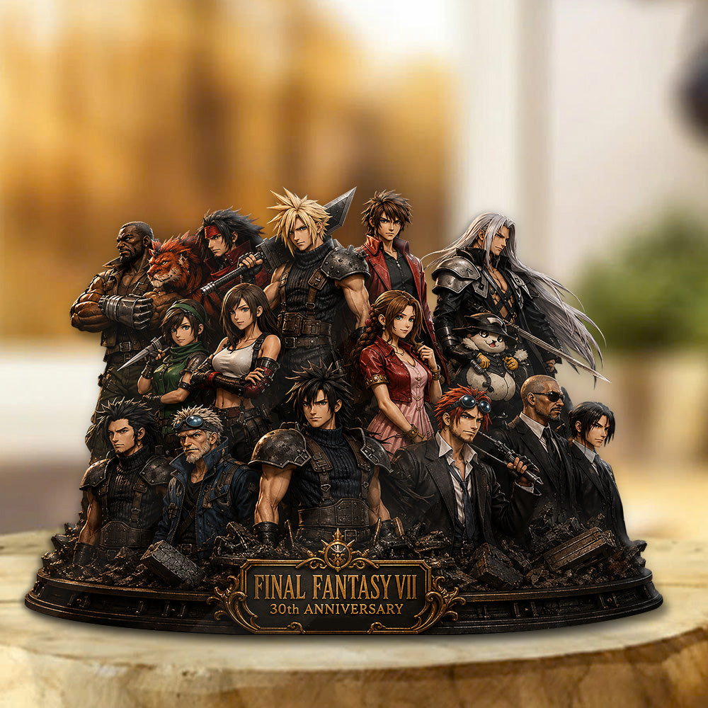 Final Fantasy VII 30th Anniversary Custom Shape Acrylic Plaque – GNE6988