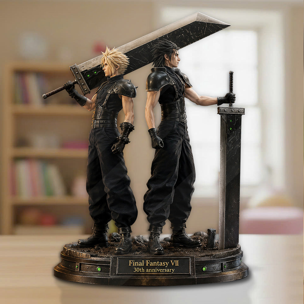 Final Fantasy VII 30th Anniversary Custom Shape Acrylic Plaque – GNE7156