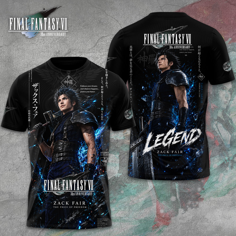Final Fantasy VII x Zack Fair 30th Anniversary 3D Apparel – GNE7004