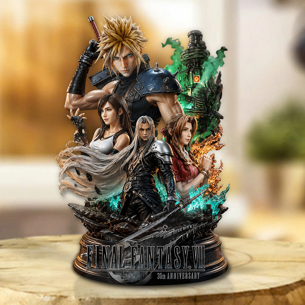 Final Fantasy VII 30th Anniversary Custom Shape Acrylic Plaque – GNE7508