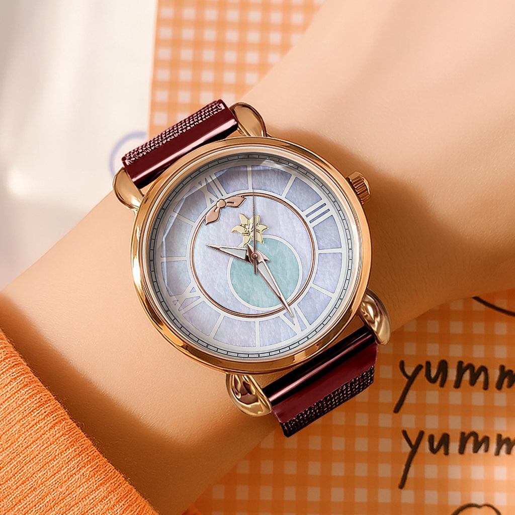 Final Fantasy VII x Aerith Gainsborough Mesh Strap Quartz Watch – GNE6540