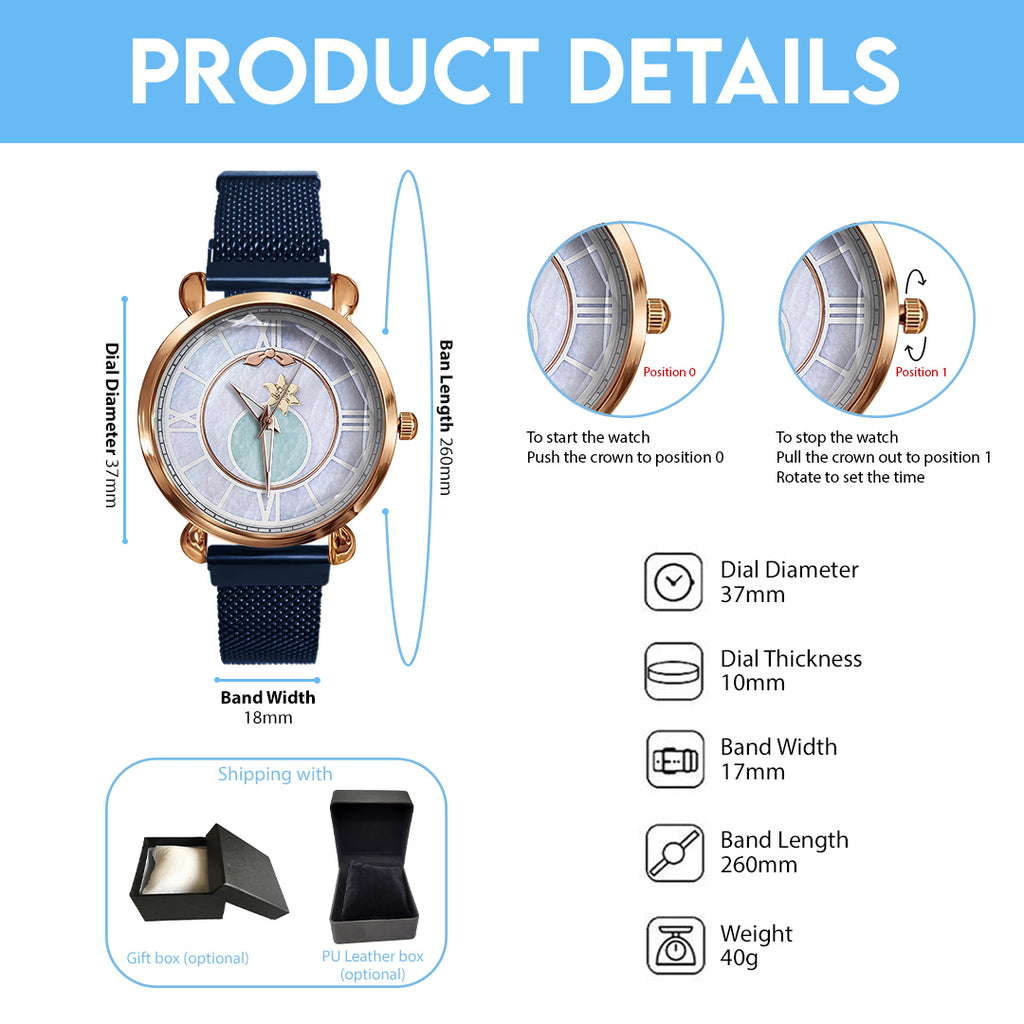 Final Fantasy VII x Aerith Gainsborough Mesh Strap Quartz Watch – GNE6540