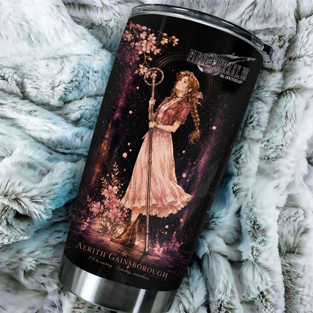 Final Fantasy VII x Aerith Gainsborough 30th Anniversary Tumbler Cup – GNE7804