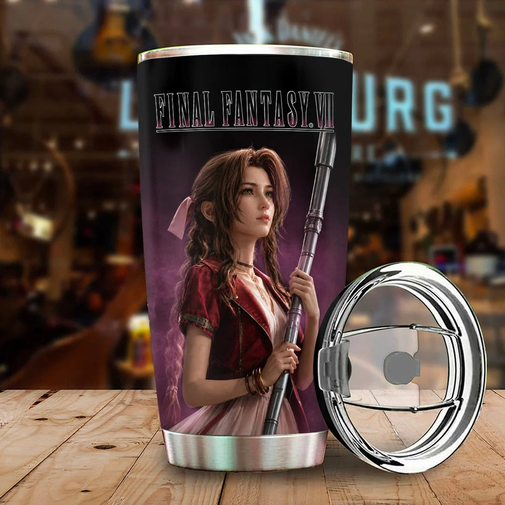 Final Fantasy VII x Aerith Gainsborough 30th Anniversary Tumbler Cup – GNE8318
