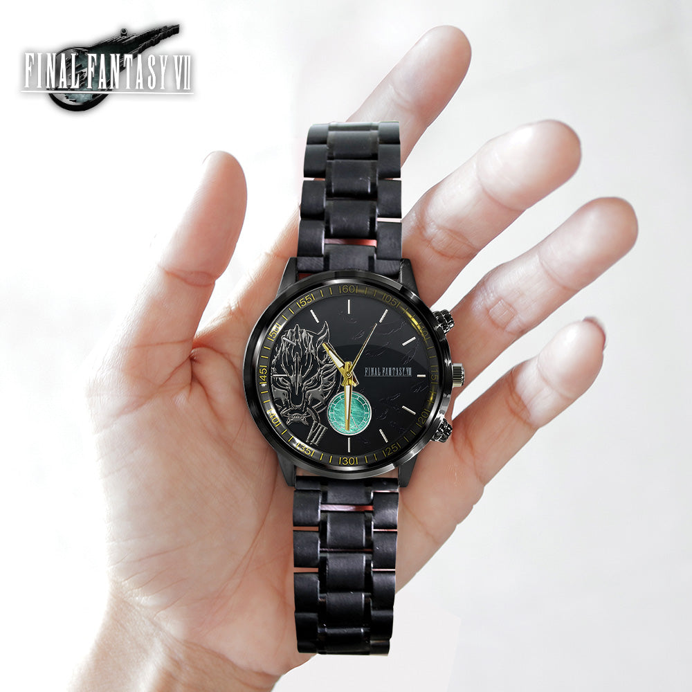 Final Fantasy VII x Cloud Strife Black Stainless Steel Watch – GNE6525