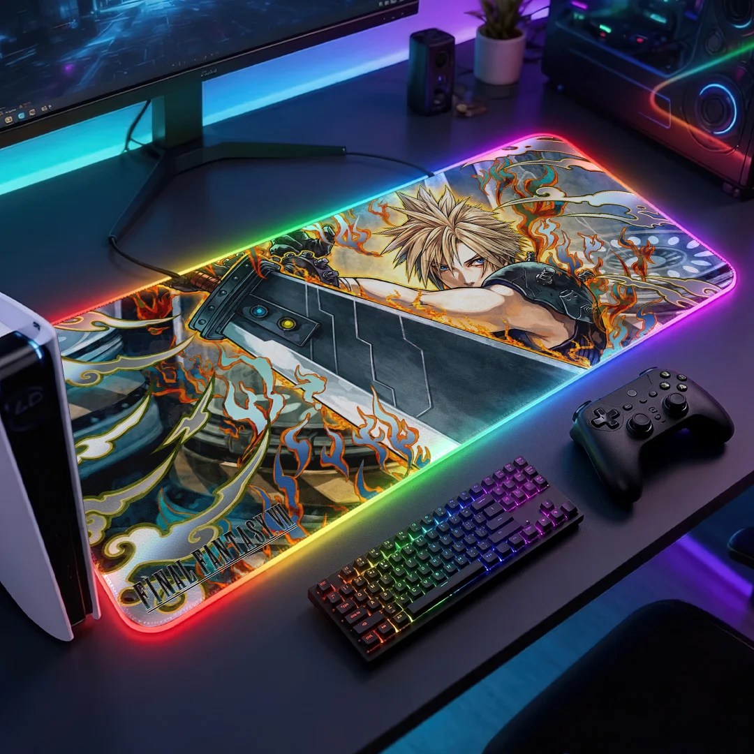 Final Fantasy VII x Cloud Strife Custom Gaming Desk Mat – GNE8266