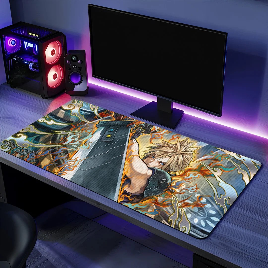 Final Fantasy VII x Cloud Strife Custom Gaming Desk Mat – GNE8266
