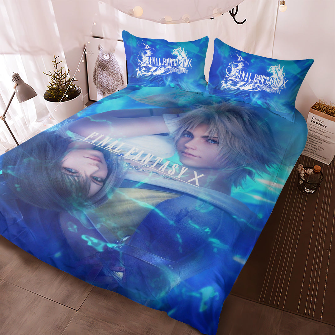 Final Fantasy X 25th Anniversary 3-Piece Duvet Bedding Set – GNE7430