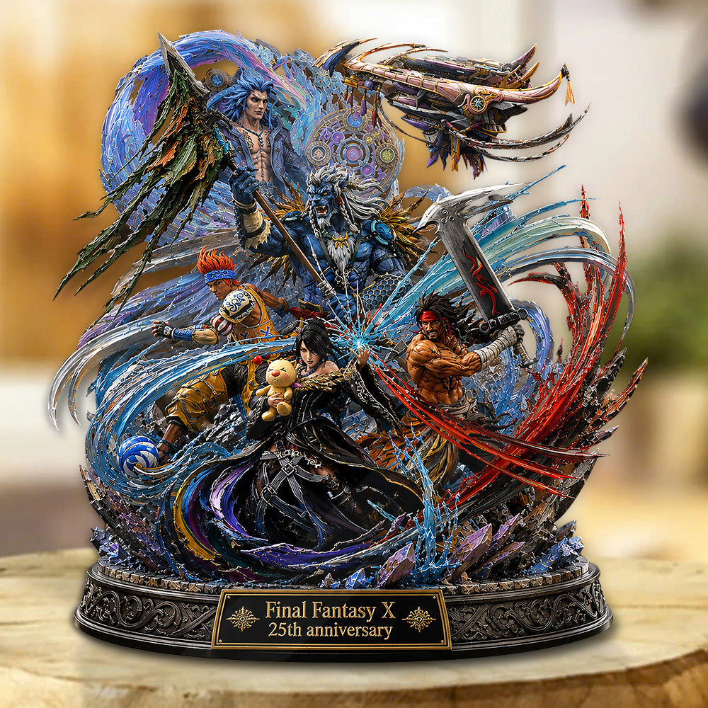 Final Fantasy X 25th Anniversary Custom Shape Acrylic Plaque – GNE7713