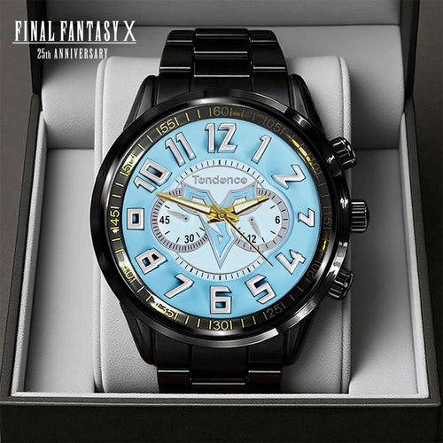 Final Fantasy X x Tidus 25th Anniversary Black Stainless Steel Watch – GNE9169
