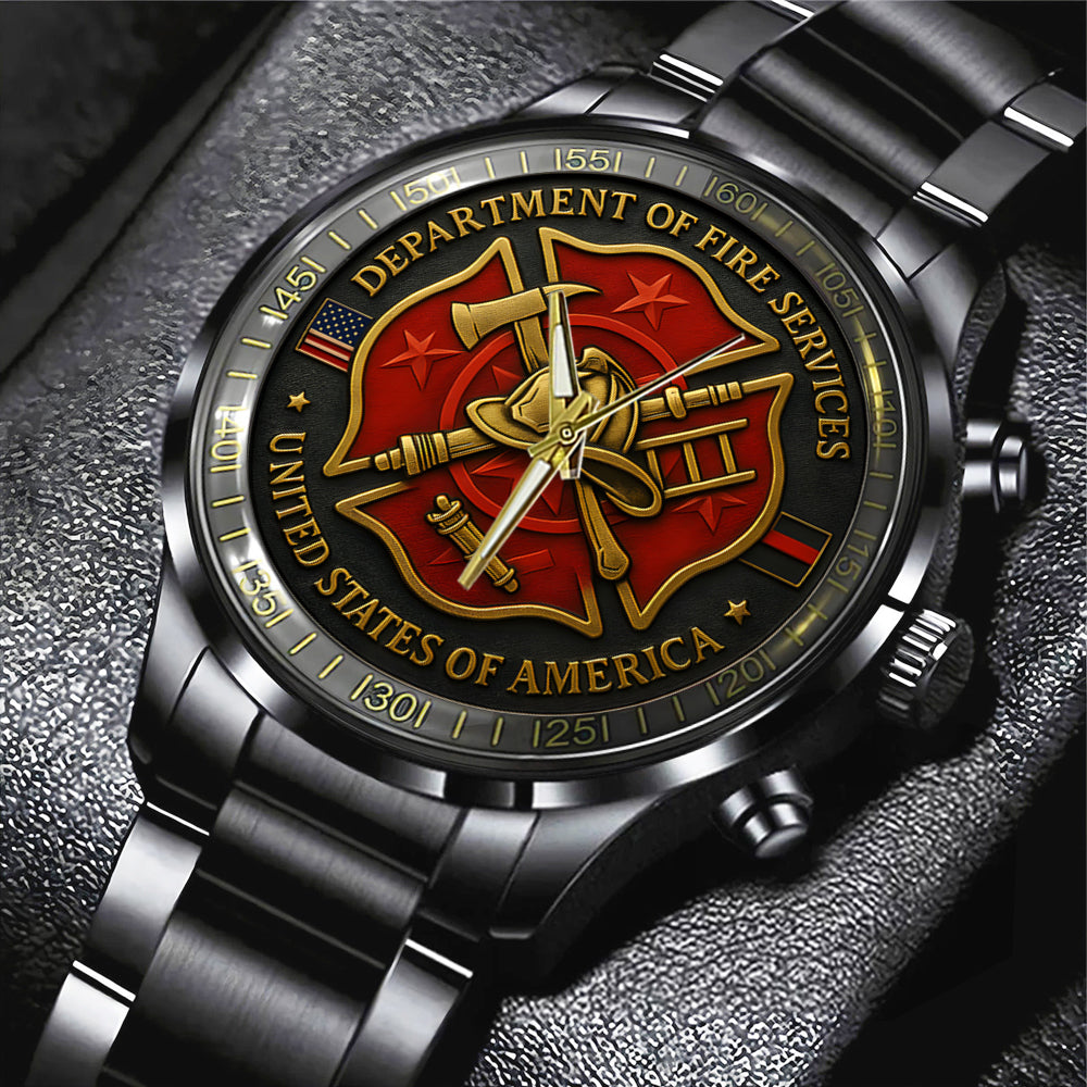 Firefighter Black Stainless Steel Watch – TANTN15622