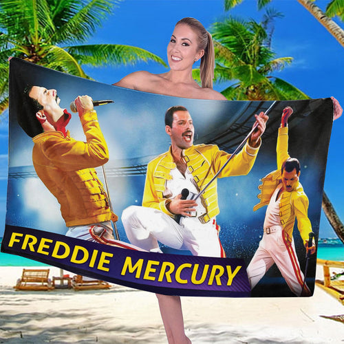 Freddie Mercury Rectangle Beach Towel – TMTHU2879