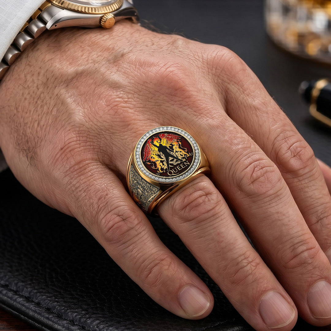 Freddie Mercury 3D Engraved Ring – TMTHU7074
