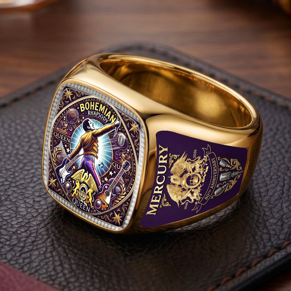 Freddie Mercury 3D Engraved Ring – TMTHU8070