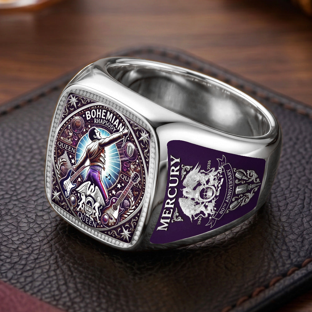Freddie Mercury 3D Engraved Ring – TMTHU8070