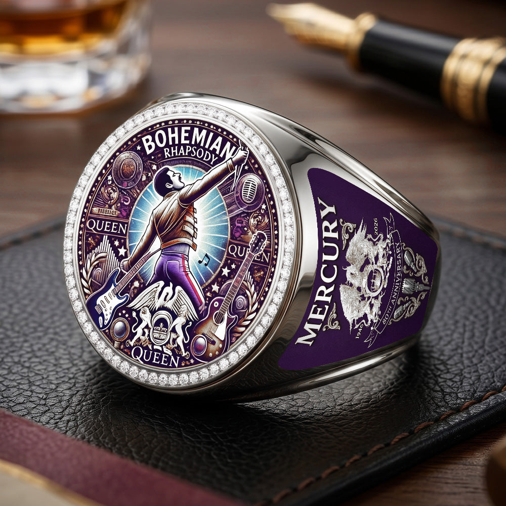 Freddie Mercury 3D Engraved Ring – TMTHU8070