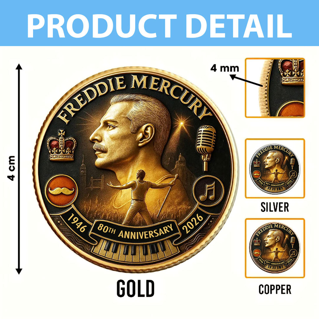 Freddie Mercury 80th Anniversary Commemorative Coin – MAITM15122