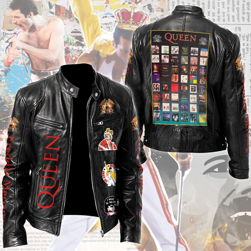 Freddie Mercury Motorcycle Leather Jacket – TMTHU3040