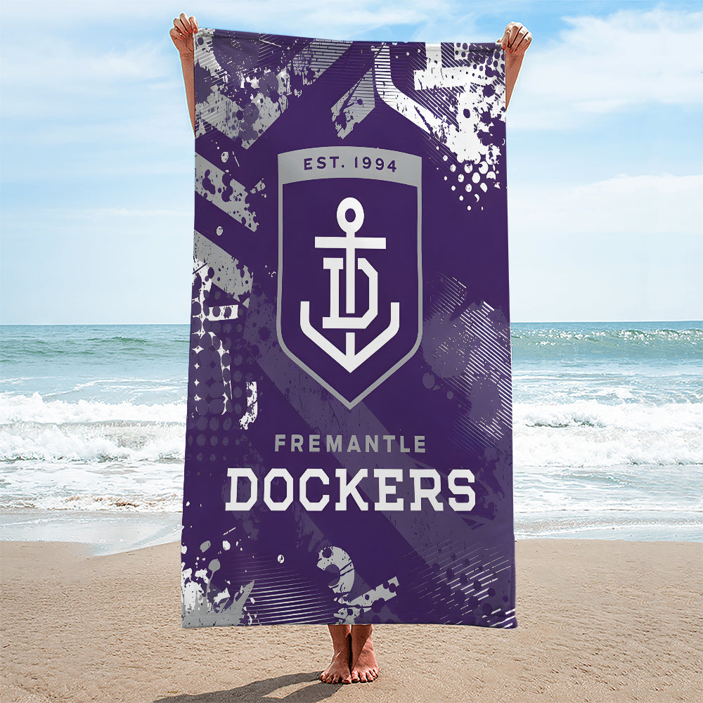 Fremantle Dockers Rectangle Beach Towel – TANTN23939