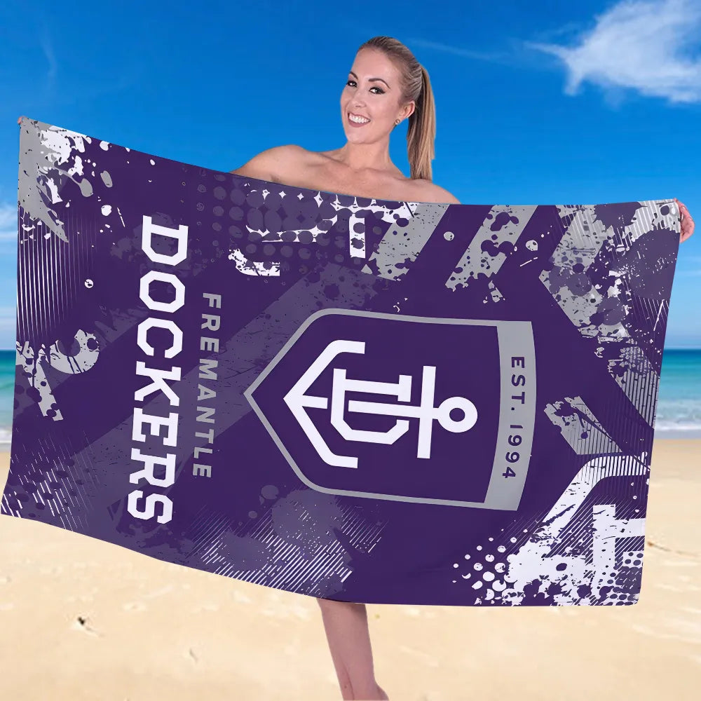 Fremantle Dockers Rectangle Beach Towel – TANTN23939