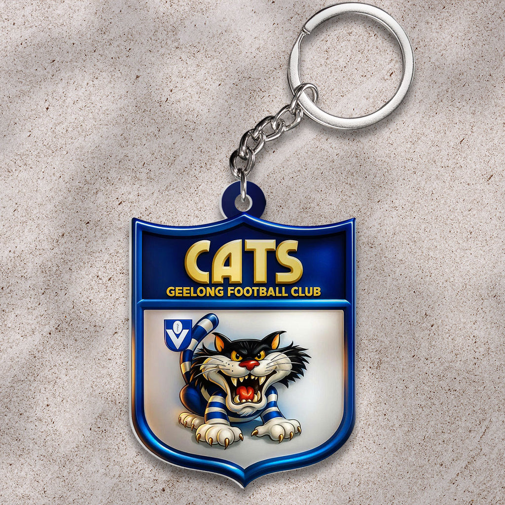 Geelong FC Custom Shape 2-sided Keychain – TMTHU1176