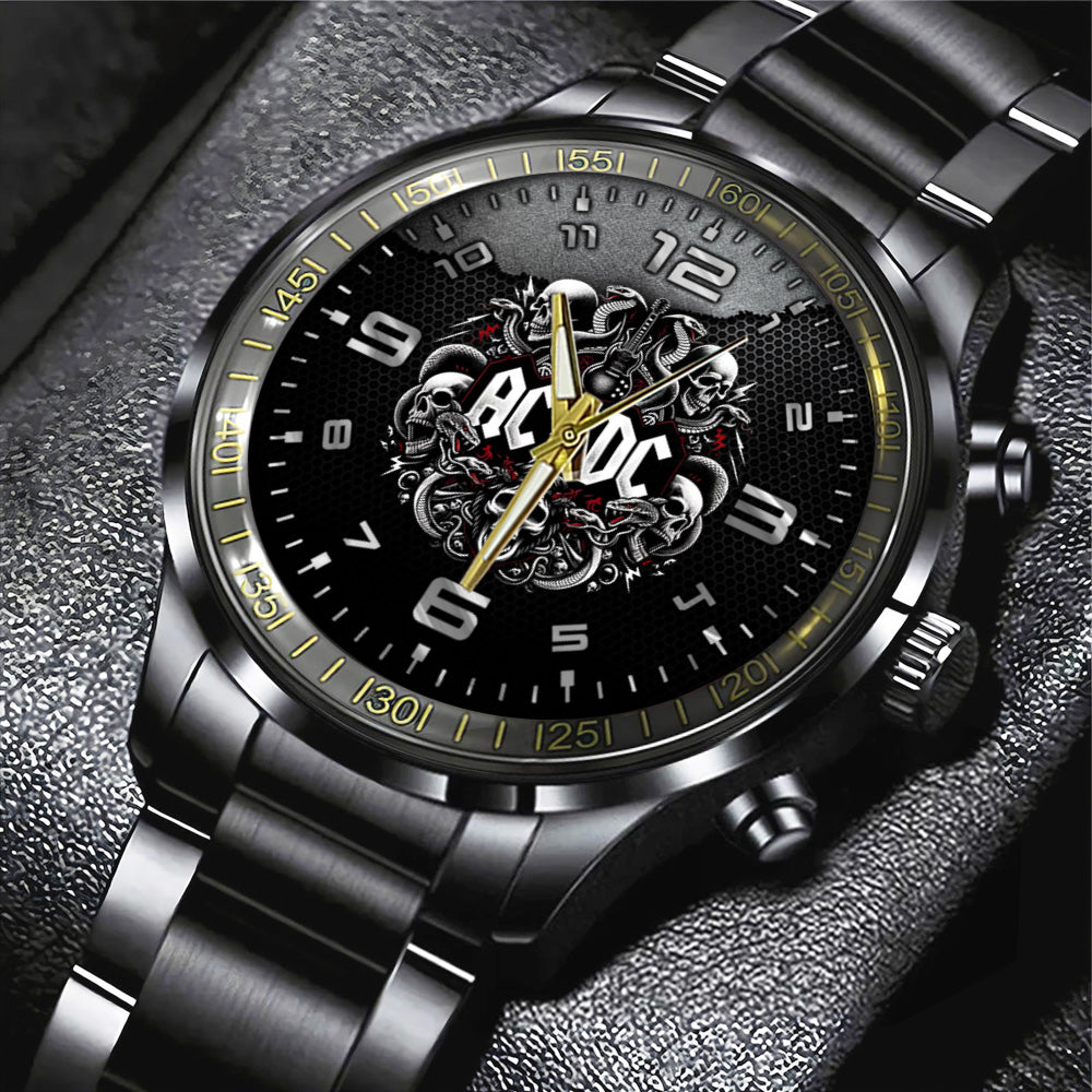 AC/DC Black Stainless Steel Watch – GNE 2200