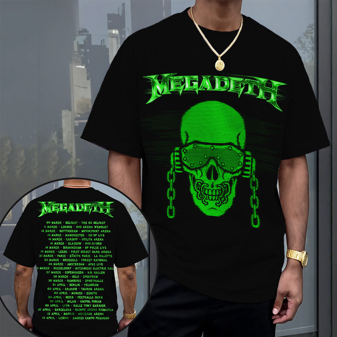 Megadeth 2027 European Tour 3D Apparel – GNE8036