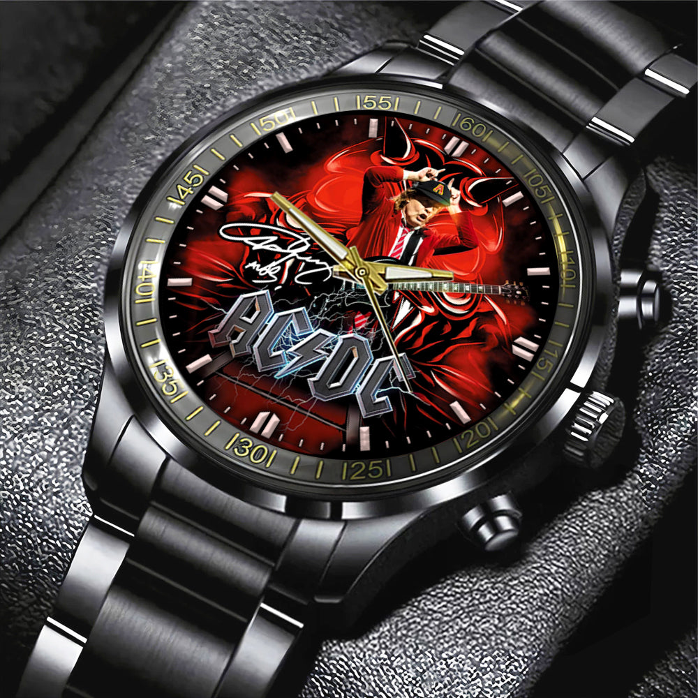 AC/DC Black Stainless Steel Watch – GNE 969