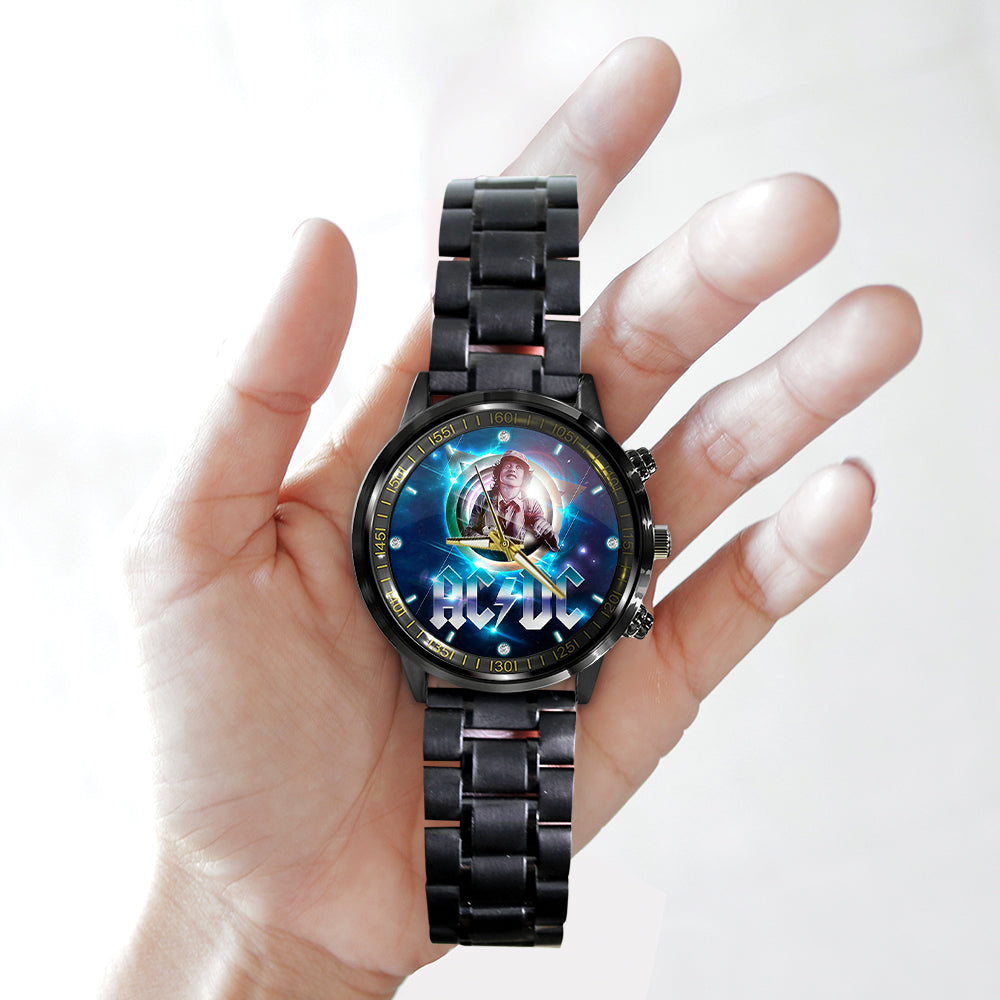 AC/DC x Angus Young Black Stainless Steel Watch – GNE 971
