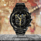 AC/DC Black Stainless Steel Watch – GNE NEW457
